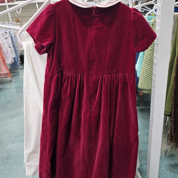 Vintage Gymboree Burgundy Velvet Kids Dress - Picture 4 of 4